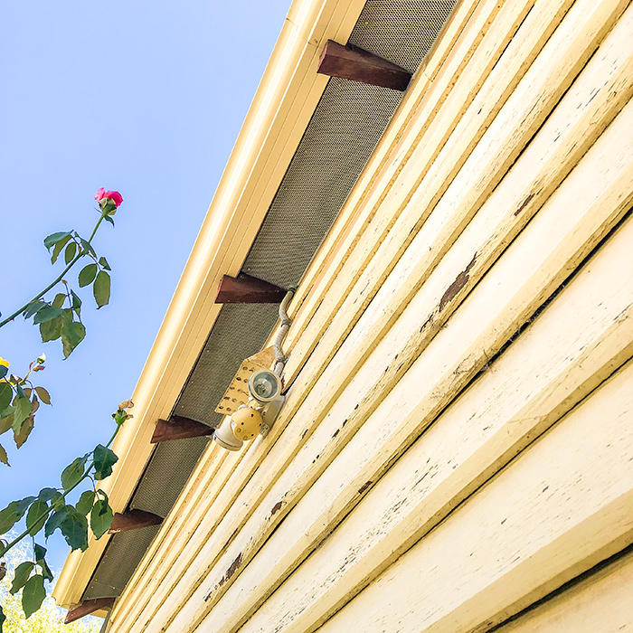  Gutter Guard mesh protection under eaves. 