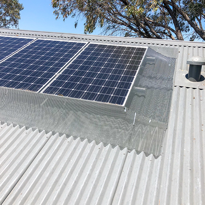 Vermin-proof solar panels